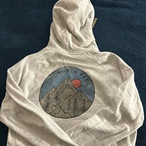 White/grey Medium Northface hoodie